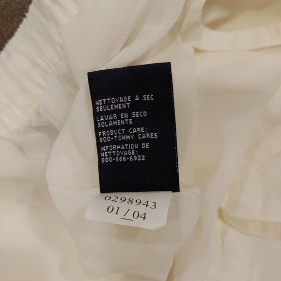 Hilfiger H Label Vintage White Silk Blend Harlem Pants Size 10 - Picture 8 of 16